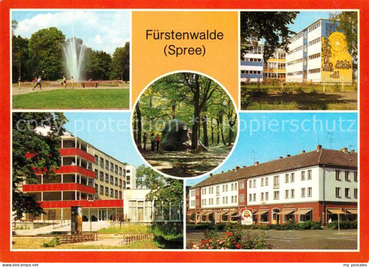 73112054 Fuerstenwalde Spree Park Muehlenstrasse Rauenscher Stein Fuerstenwalde - Fürstenwalde