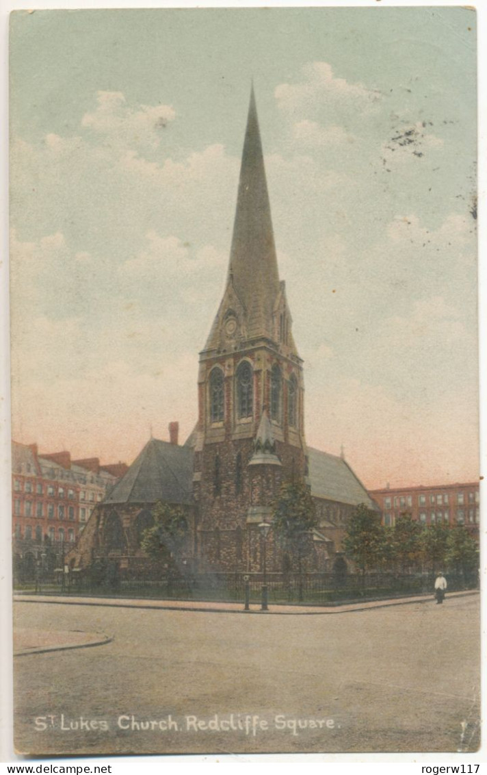 St. Luke’s Church, Redcliffe Square, 1910 Postcard - Middlesex