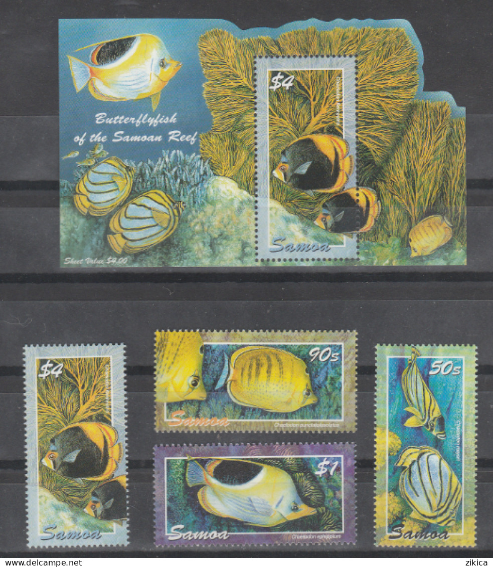 Samoa - 2004 Fish.stamps And M/S.  MNH** - Samoa