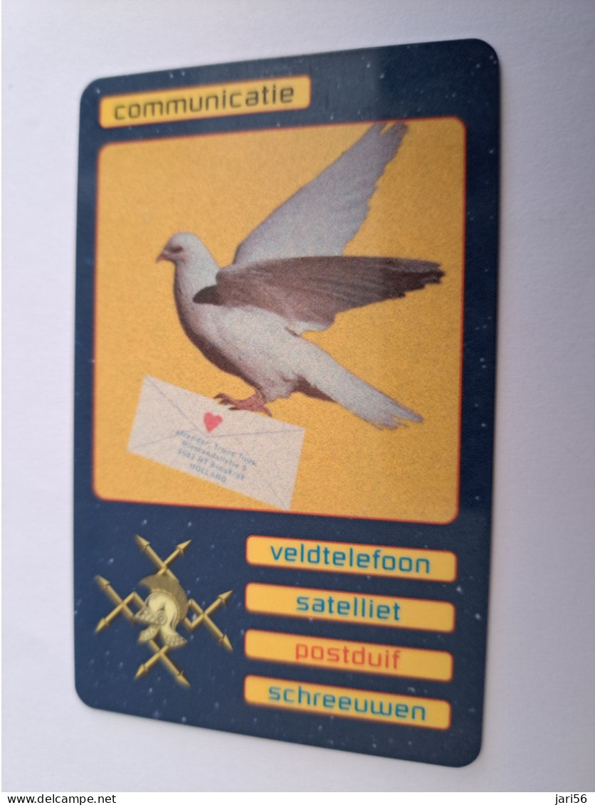 NETHERLANDS  WELFARE /IFOR/MILITAIR CARD /50 GUILDERS / PIGEON/ UNITED NATIONS / COMMUNICATIE/ 3 POSTDUIF **16357 ** - Sonstige & Ohne Zuordnung