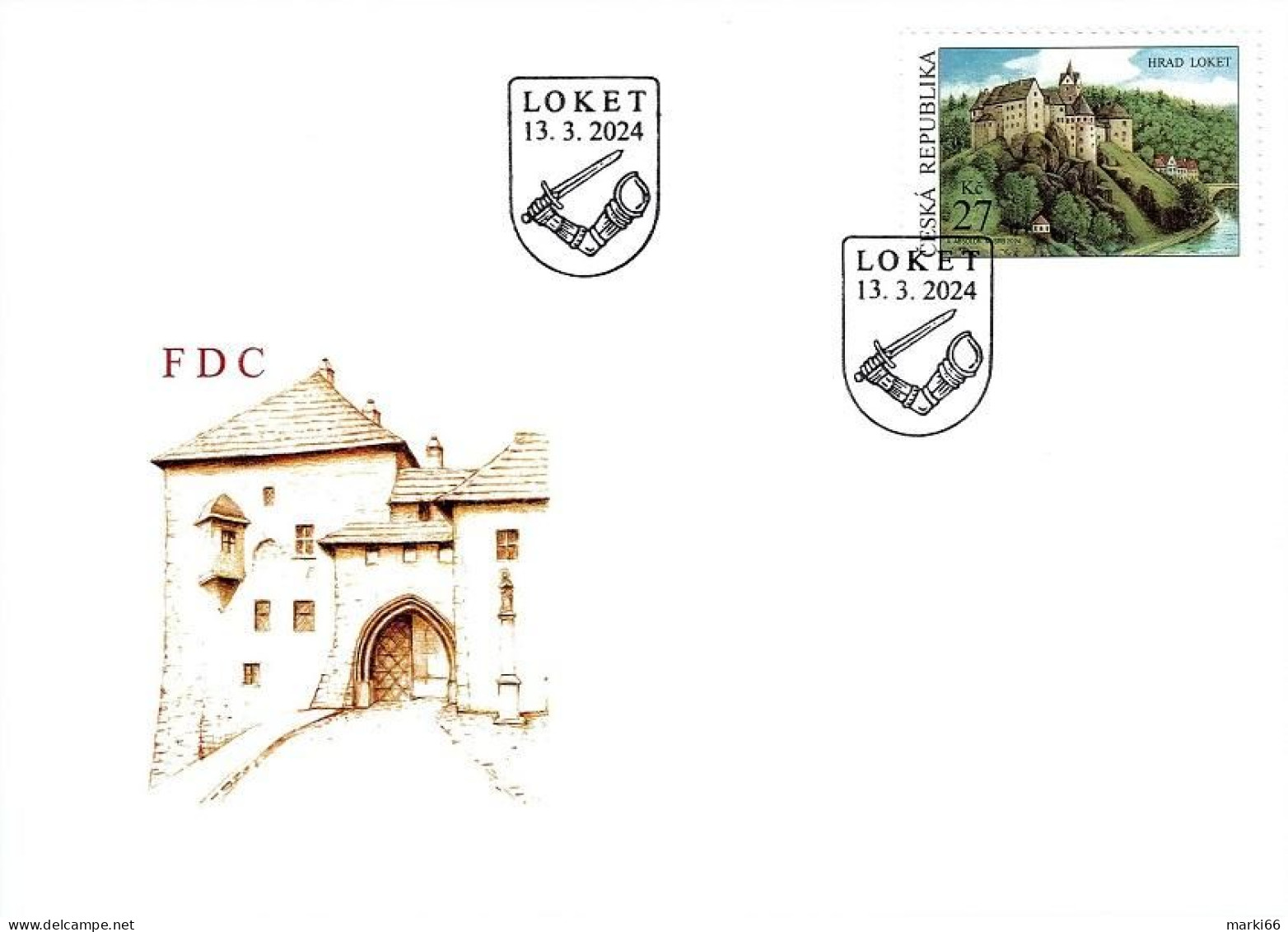 Czech Republic - 2024 - Beauties Of Our Country - Loket Castle - FDC (first Day Cover) - FDC