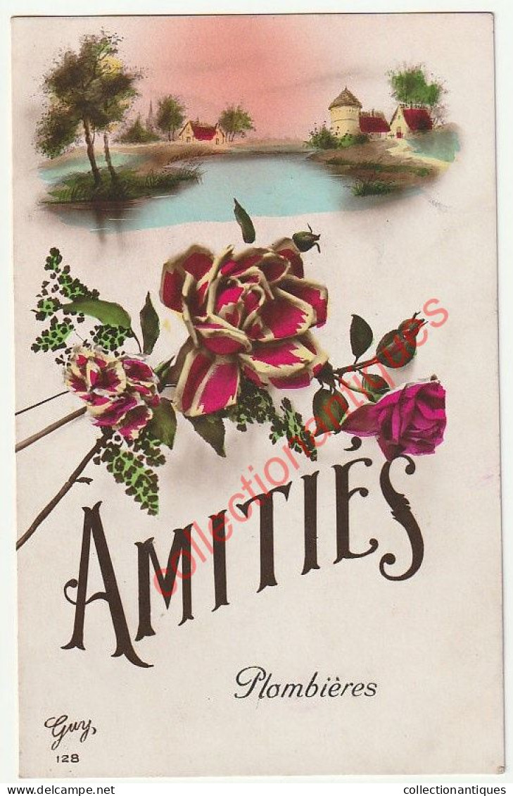 CPA Romantique - Amitiés Plombières - Vers Froidthier - Divisée - Circulée 1931 - Lac Fleurs - Blieberg