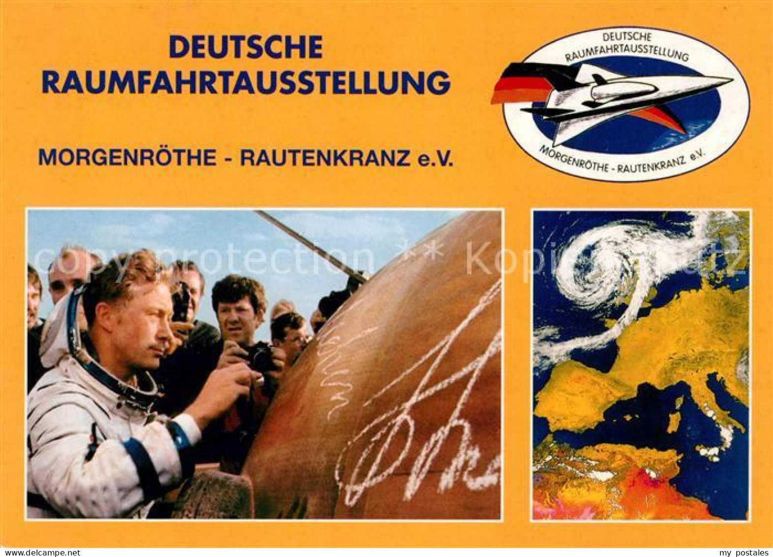 73111088 Raumfahrt Deutsche Raumfahrtausstellung Morgenroethe Rautenkranz Jaehn  - Space