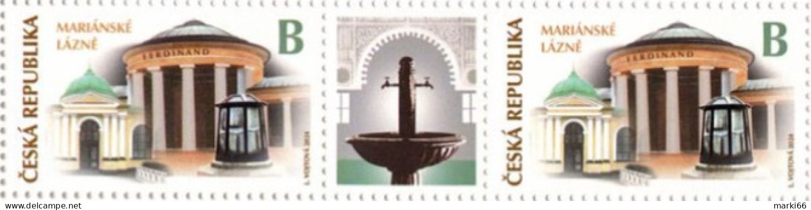 Czech Republic - 2024 - Marianske Lazne (Marienbad) Spa Town In Bohemia - Mint Booklet Stamp PAIR With Coupon - Neufs