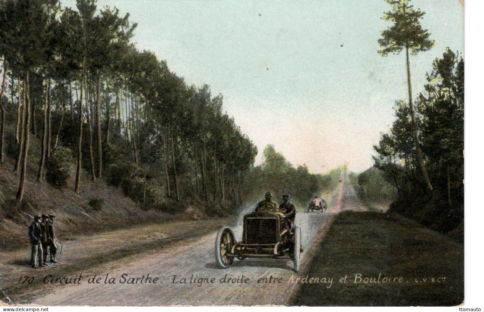 Circuit De La Sarthe - La Ligne Droite Entre Ardenay Et Bouloire  - CPA - Le Mans