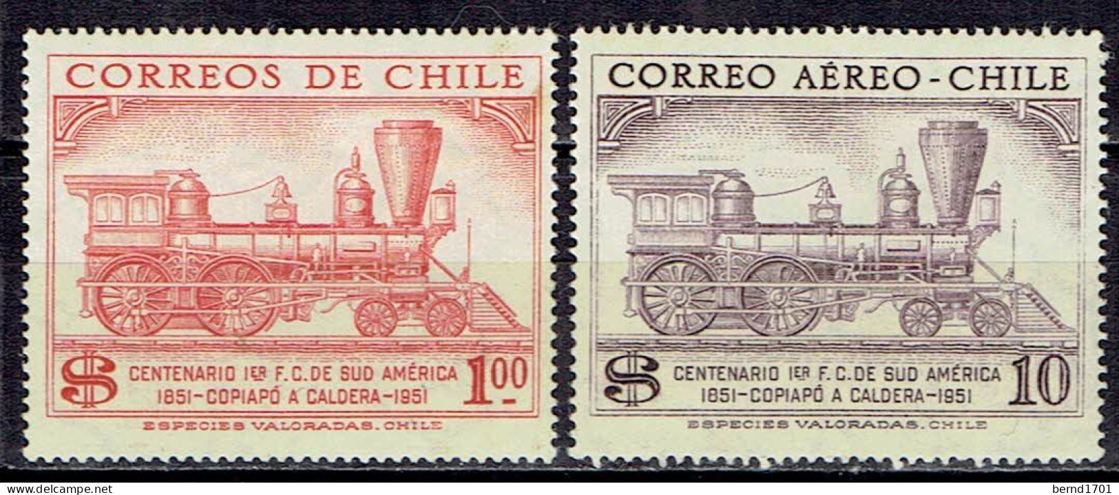 Chile - Mi-Nr 493/494 Ungebraucht / MNH ** (e805) - Trains