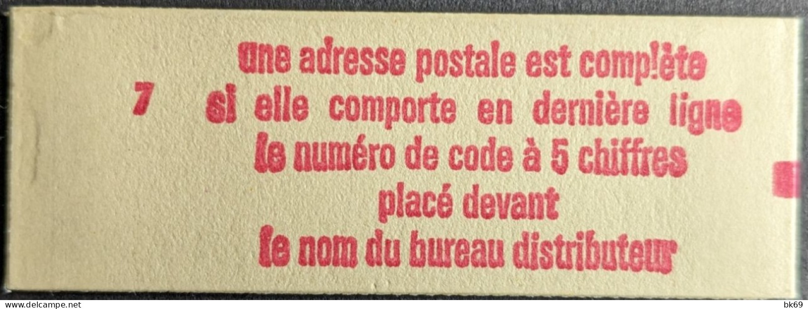 1892-C2** Conf. 7 Béquet 1F Rouge - Moderne : 1959-...