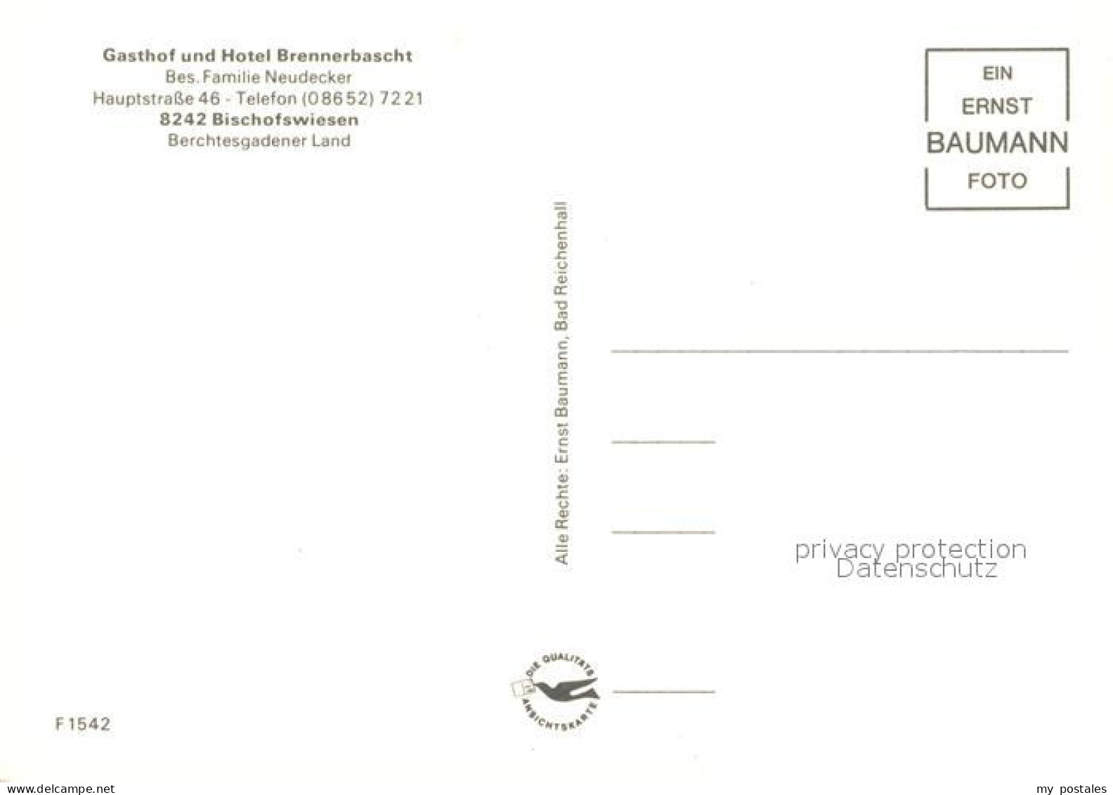 73110501 Bischofswiesen Gasthof Brennerbascht Bischofswiesen - Bischofswiesen