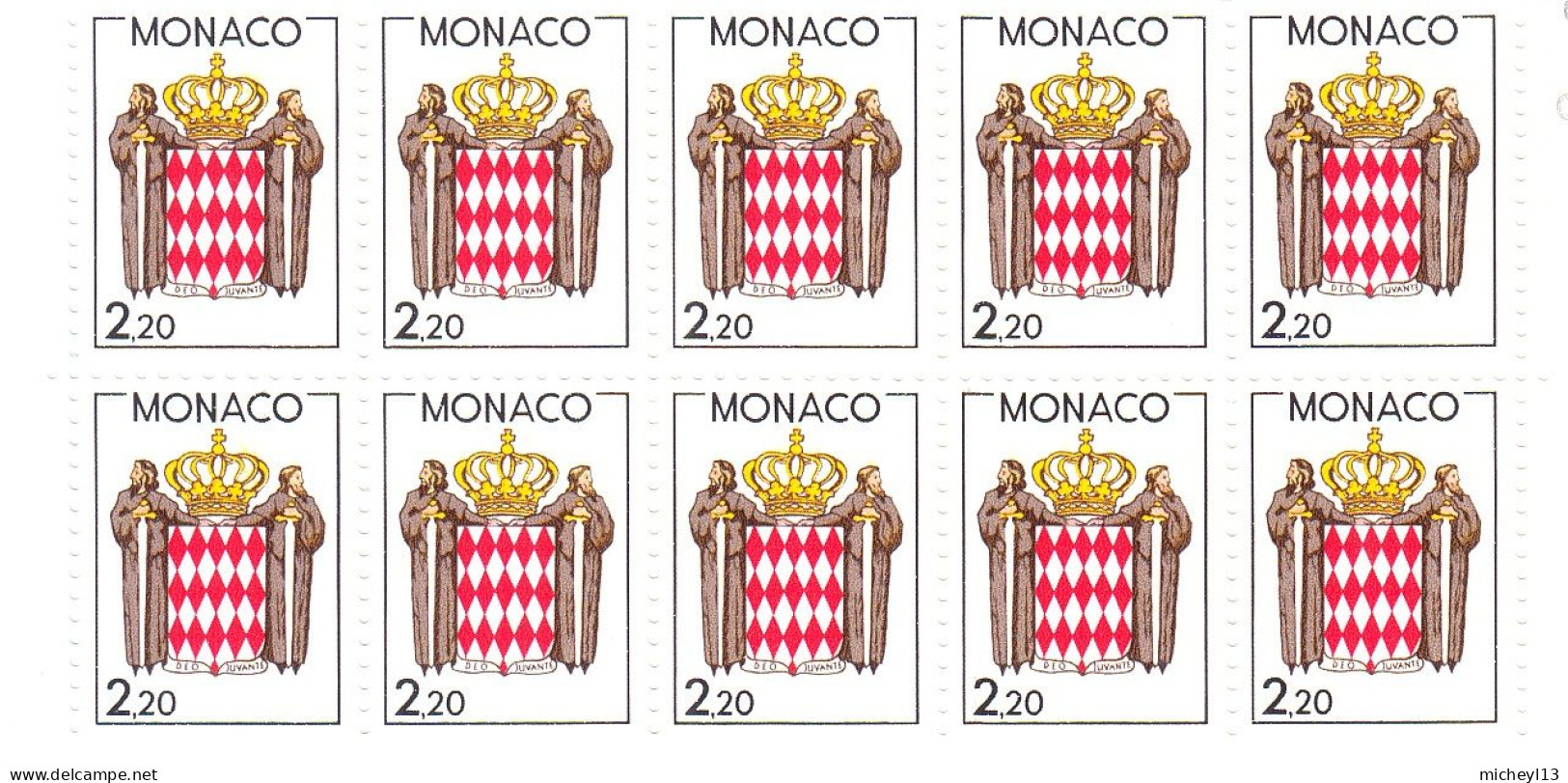 Monaco- 1987-3 Carnets De 10 Timbres N°1613  Neufs** - Markenheftchen