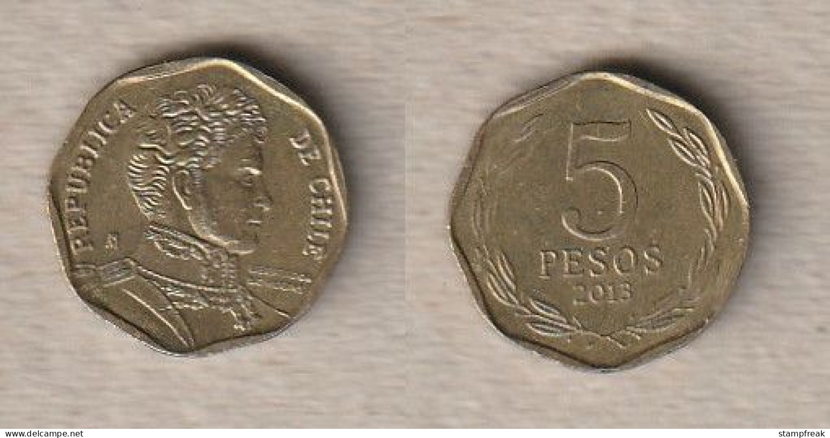 02408) Chile, 5 Pesos 2013 - Chili