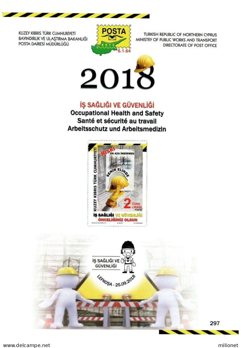 CHIPRE TURCO NORTHERN TURKISH CYPRUS ZYPERN 2018 Occupational Health And Safety BROCHURE Nº 297 - Sonstige & Ohne Zuordnung