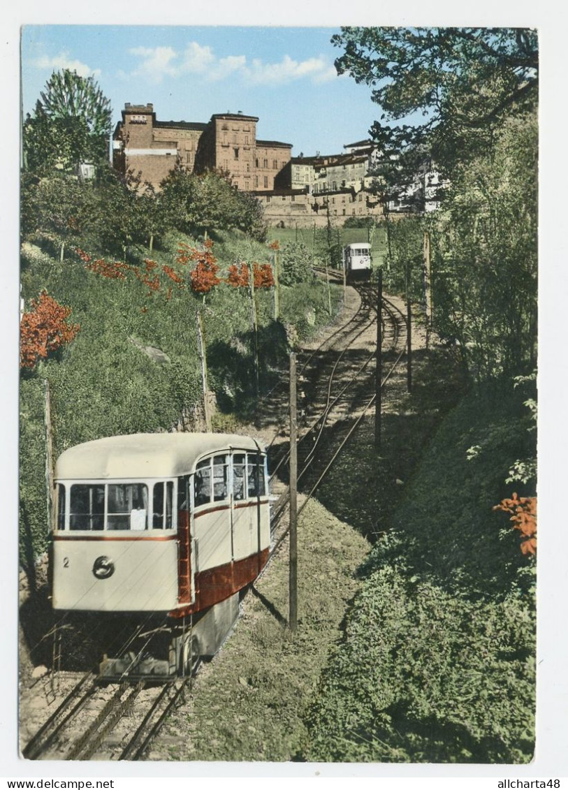 D6491] MONDOVÌ Cuneo FUNICOLARE BREO-PIAZZA LE DUE CABINE ALL'INCROCIO Non Viaggiata - Funicular Railway