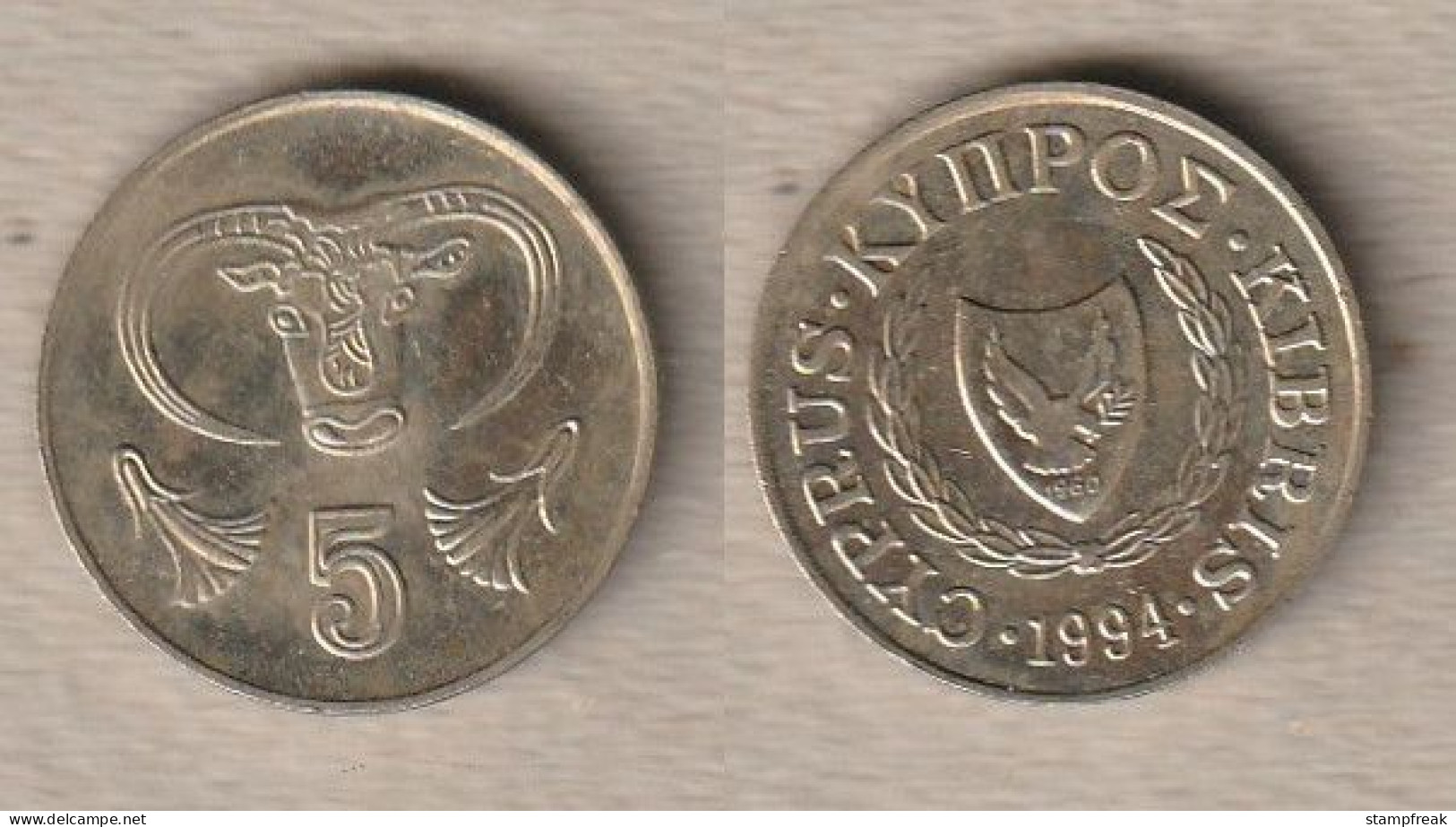 02412) Zypern, 5 Cents 1994 - Chypre