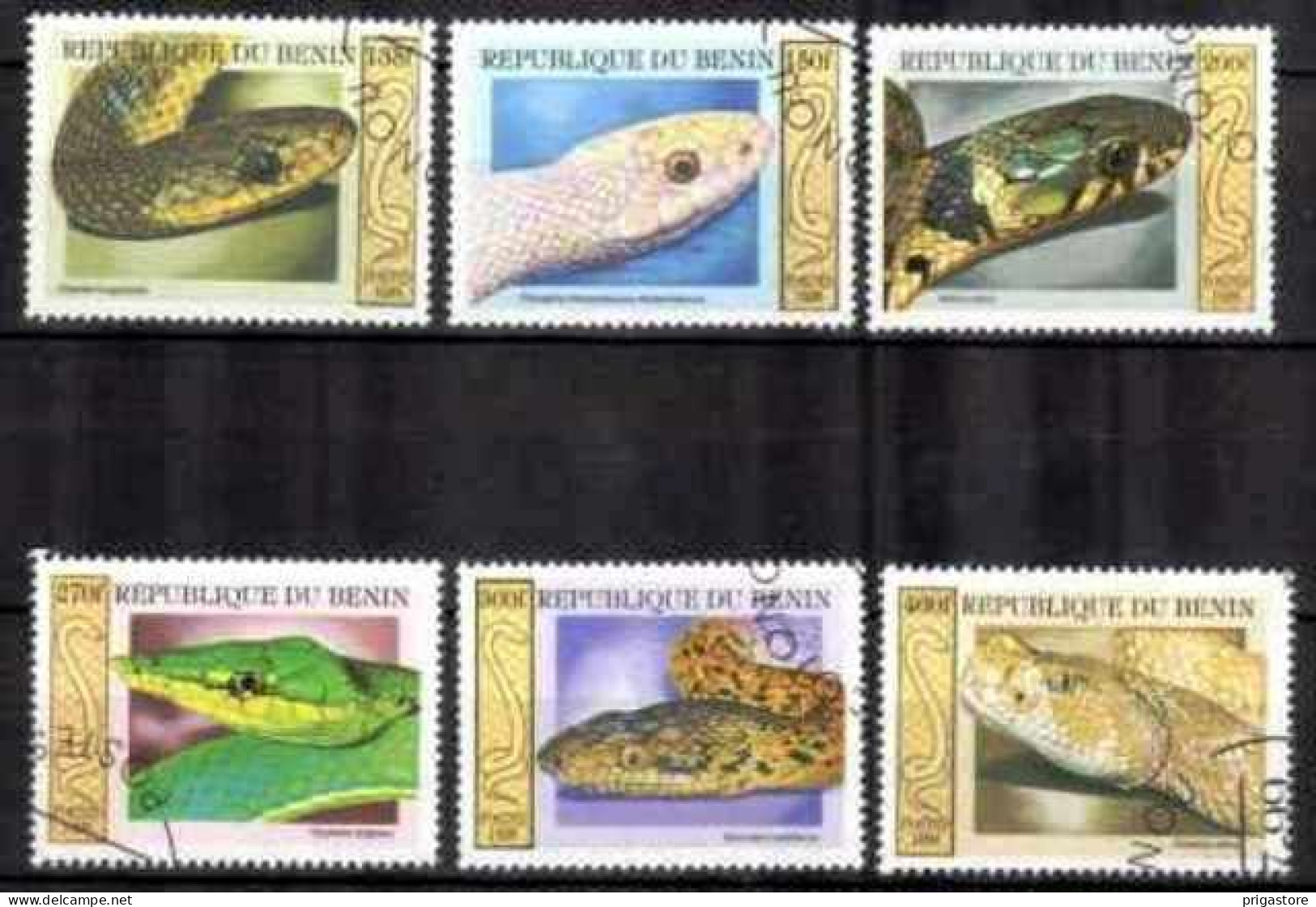 Animaux Serpents Bénin 1999 (30) Yvert N° 914 à 919 Oblitéré Used - Slangen