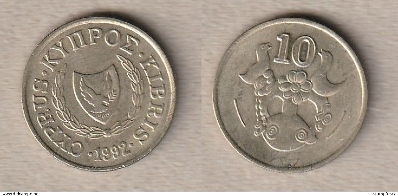 02407) Zypern, 10 Cents 1992 - Cyprus