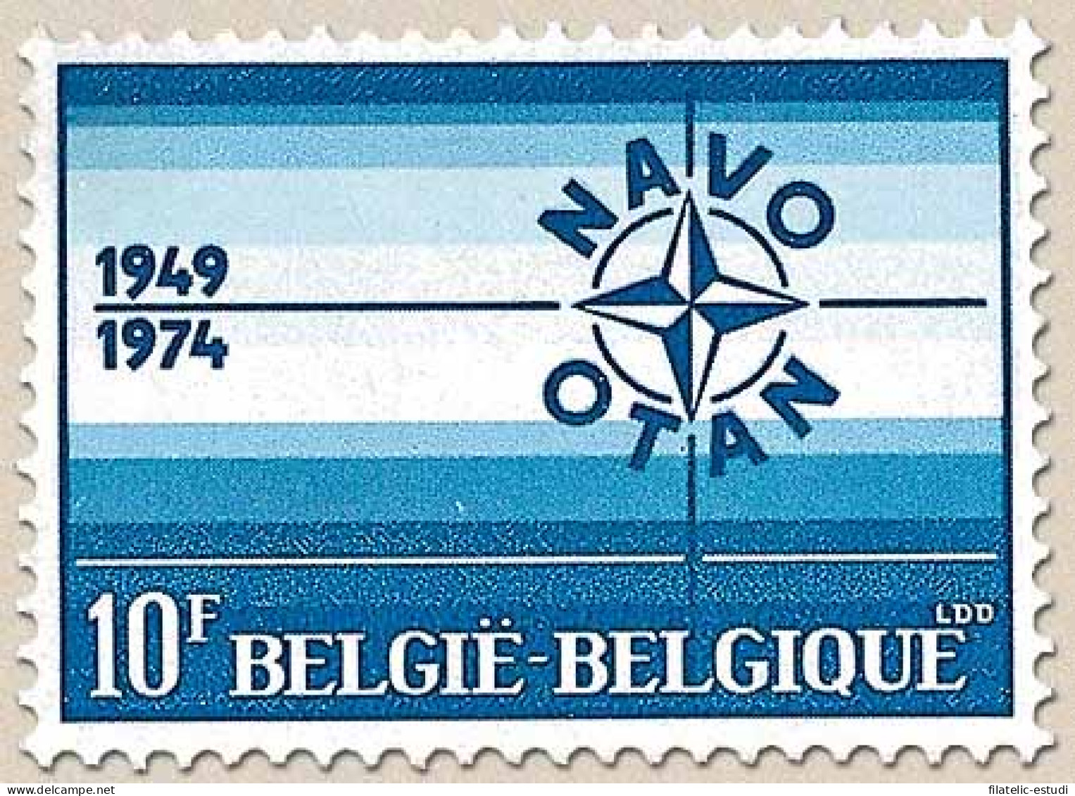 Bélgica - 1706 - 1974 25º Aniv. Firma Del Tratado De Atlántico Norte Sigla De  - Autres & Non Classés