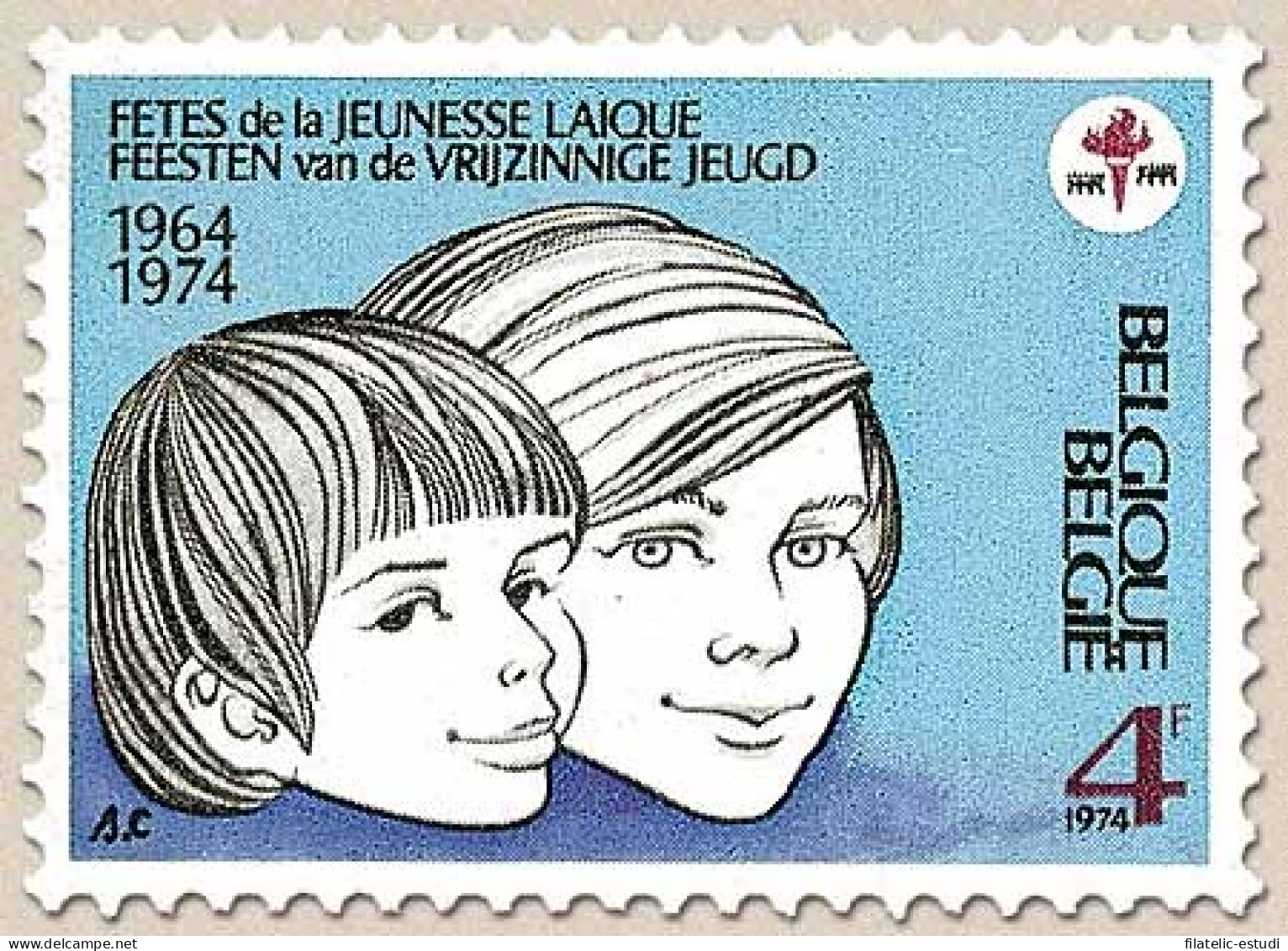 Bélgica - 1709 - 1974 Fiesta De La Juventud Laica Lujo - Otros & Sin Clasificación