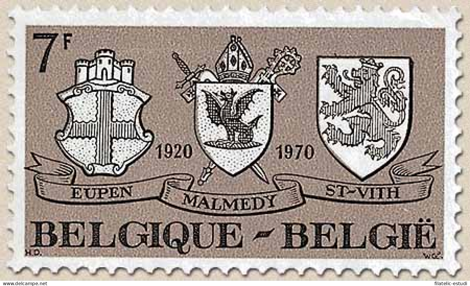 Bélgica - 1566 - 1970 Anexión De Eupen, Malmédy Y Saint-Vifh A Bélgica Escudos - Sonstige & Ohne Zuordnung