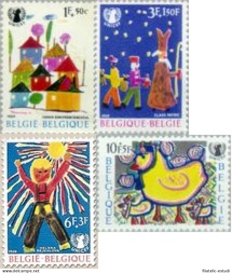 Bélgica - 1492/95 - 1969 Sorteo Obras Filantrópicas Dibujos De Niños Lujo - Other & Unclassified