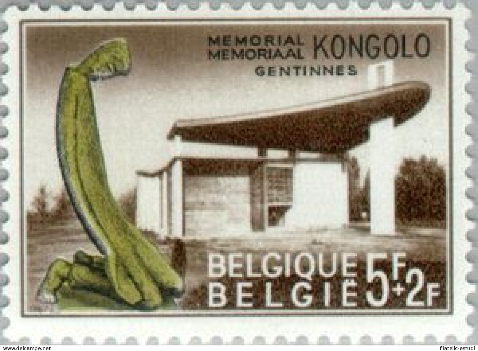 Bélgica - 1420 - 1967 Memorial A Los Muertos Del Congo Escultura Lujo - Autres & Non Classés