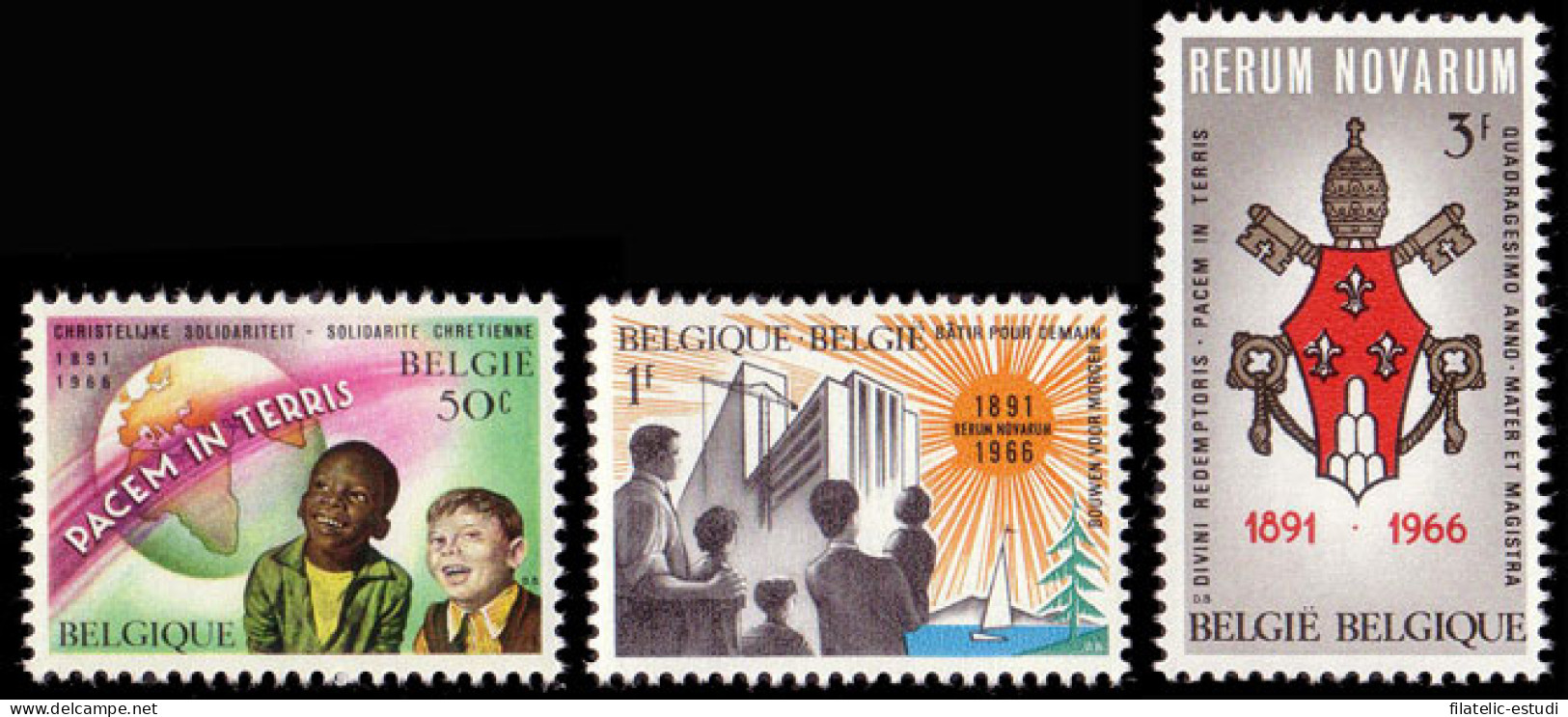 Bélgica - 1360/62 - 1966 75º Aniv. De La Enc'clica Rerum Novarum Lujo - Autres & Non Classés