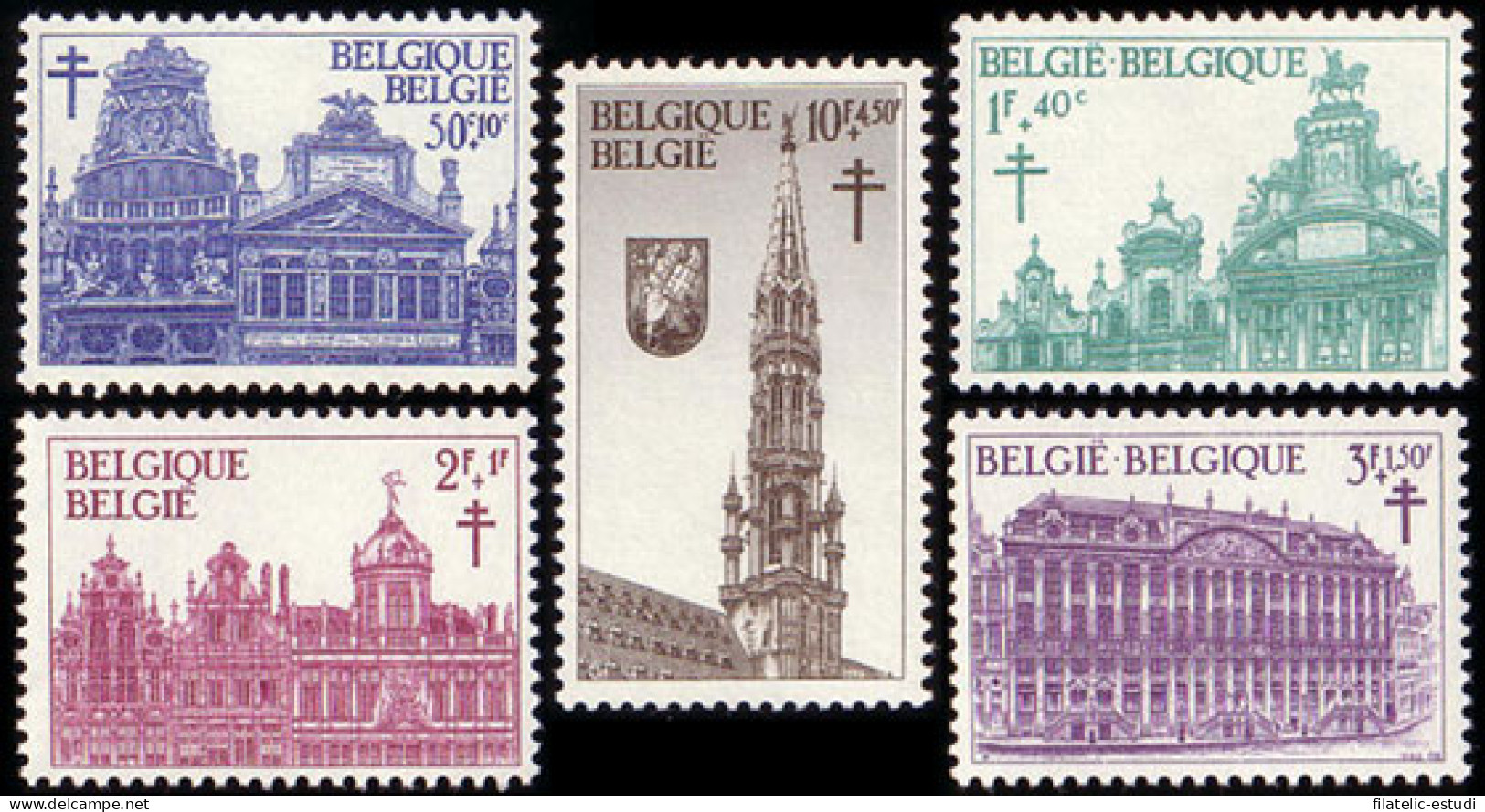 Bélgica - 1354/58 - 1965 Monumentos De La Gran Plaza De Bruselas Lujo - Otros & Sin Clasificación