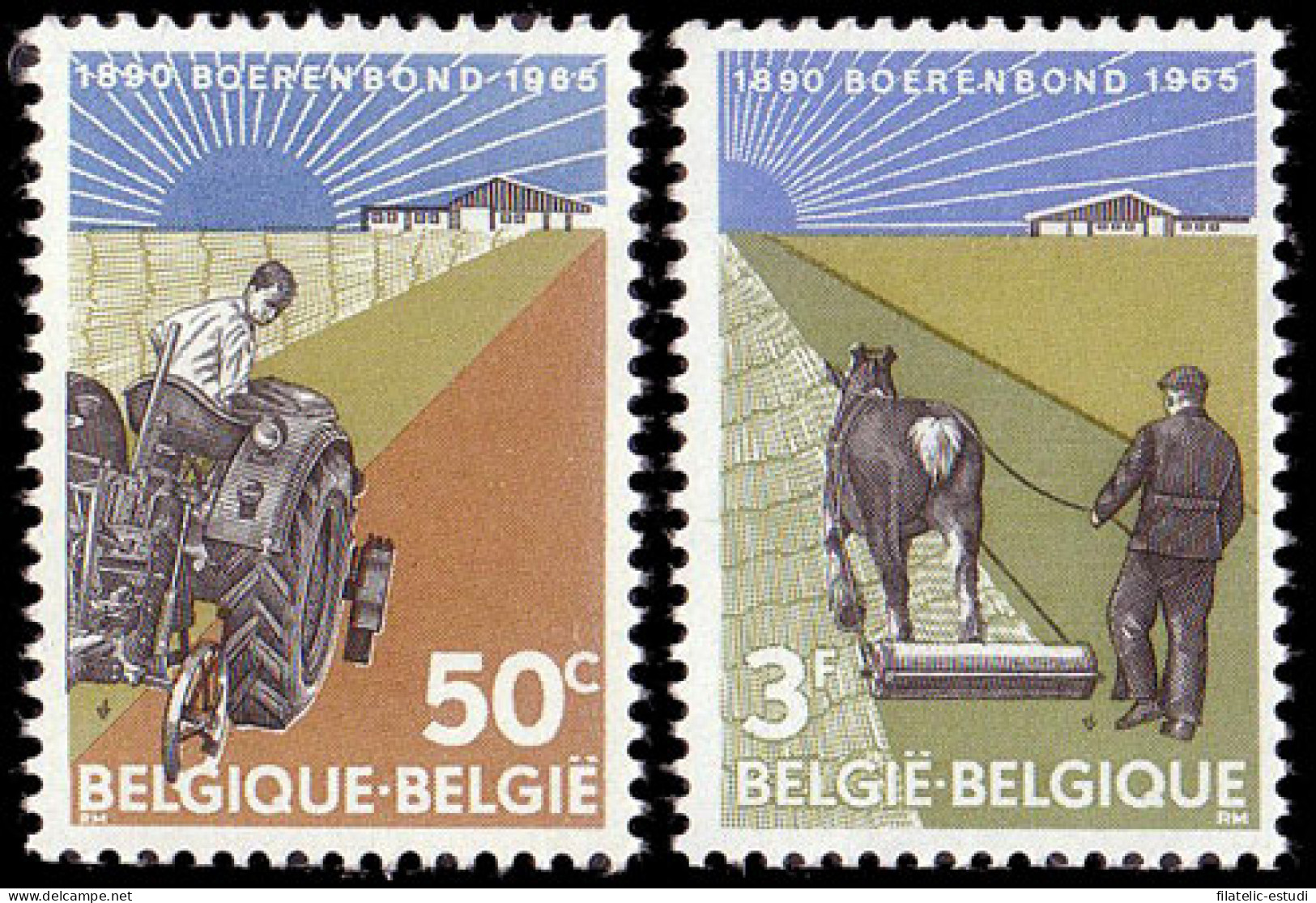 Bélgica - 1340/41 - 1965 75º Aniv. Federación De Agricultores Boerenbond Lujo - Otros & Sin Clasificación