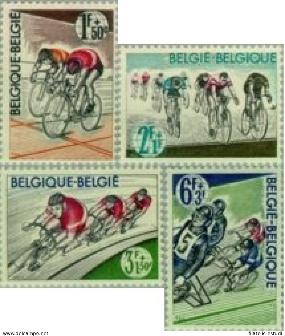 Bélgica - 1255/58 - 1963 80º Aniv. Liga Velocípeda Belga  Ciclismo Lujo - Autres & Non Classés