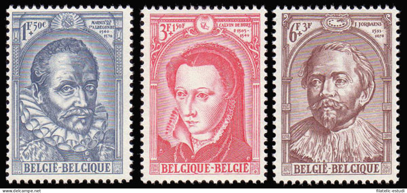 Bélgica - 1287/89 - 1964 125º Aniv. Comunidad Evangélica Retratos Lujo - Altri & Non Classificati