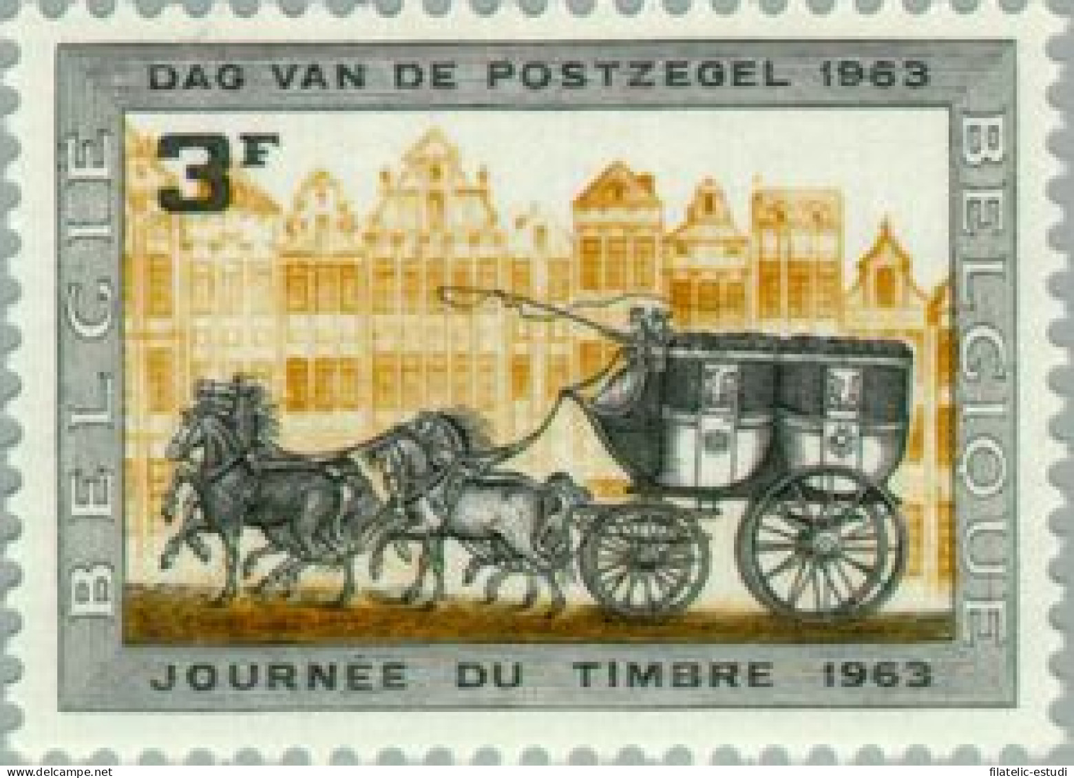Bélgica - 1249 - 1963 Día Del Sello Carruaje Postal Lujo - Autres & Non Classés