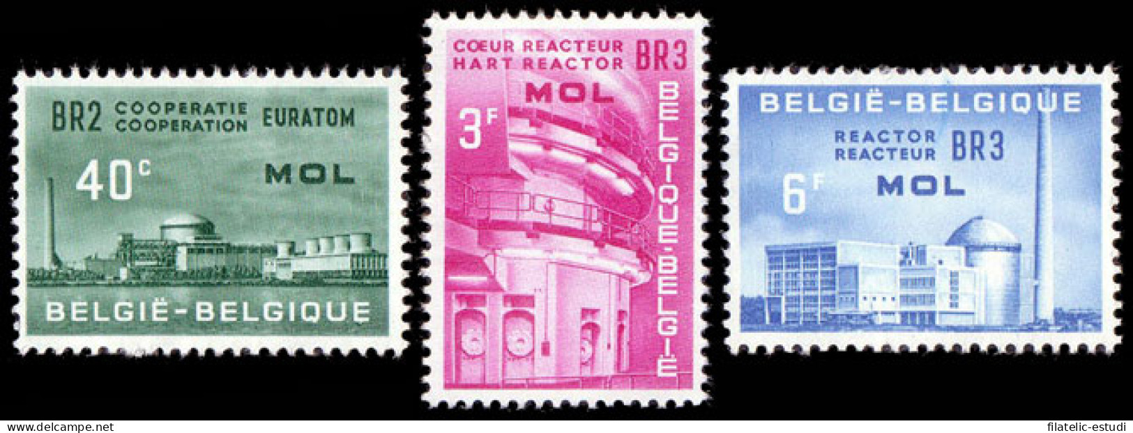 Bélgica - 1195/97 - 1961 Euratom Energía Atómica Reactor Lujo - Autres & Non Classés