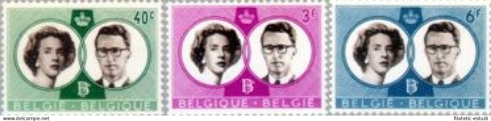 Bélgica - 1169/71 - 1960 Boda Real Fabiola Y Balduino I Lujo - Otros & Sin Clasificación