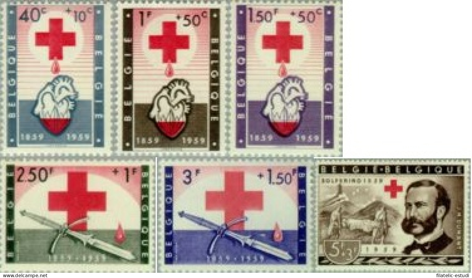 Bélgica - 1096/71 - 1959 Cent. Cruz Roja Lujo - Otros & Sin Clasificación