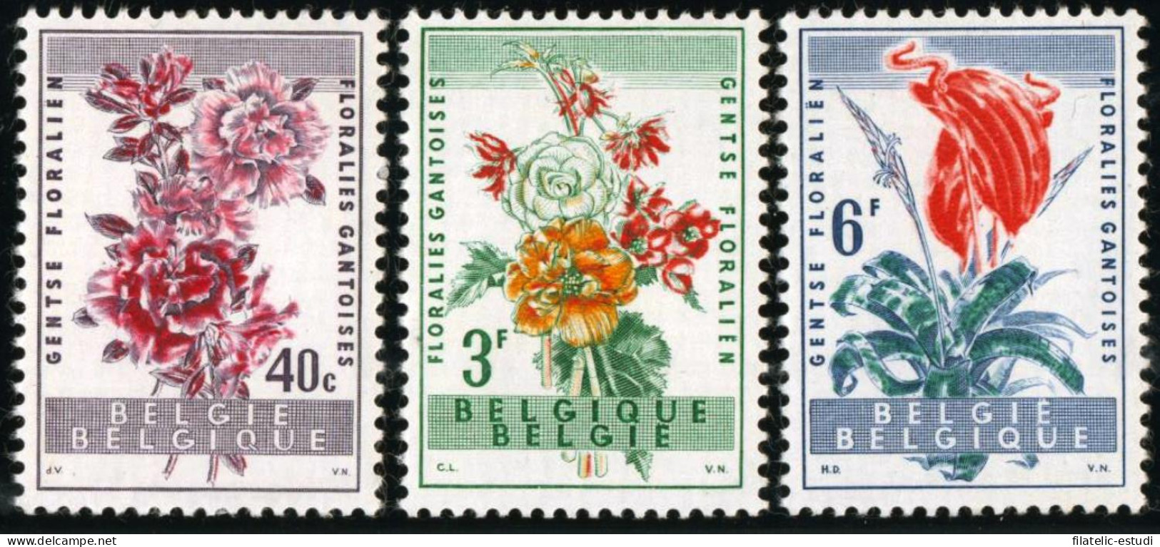 FL3/S Bélgica Belgium  Nº 1122/24  1960 Florales De Gante Flora Lujo - Otros & Sin Clasificación