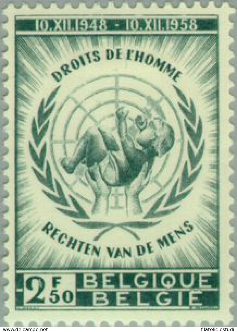 Bélgica - 1089 - 1958 10º Aniv. Declaración Derechos Humanos Símbolo Lujo - Altri & Non Classificati