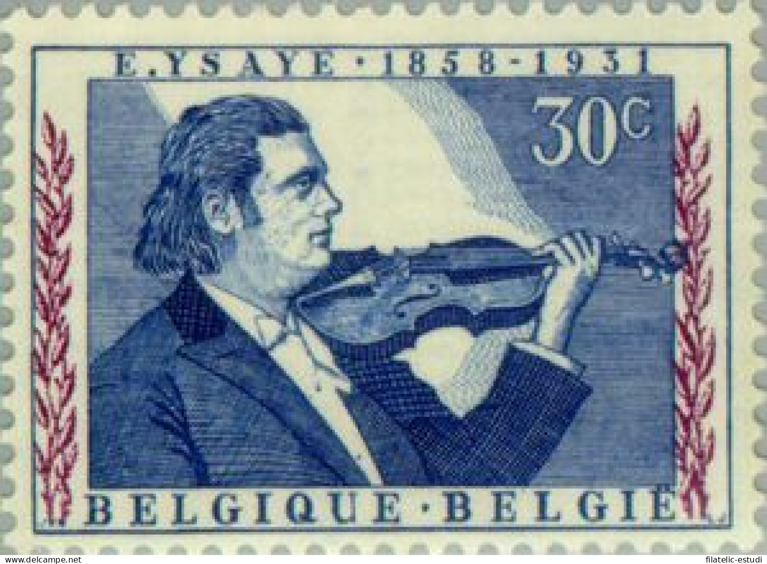 Bélgica - 1063 - 19*58 Cent. Del Violinista Eugène Ysaye Lujo - Other & Unclassified