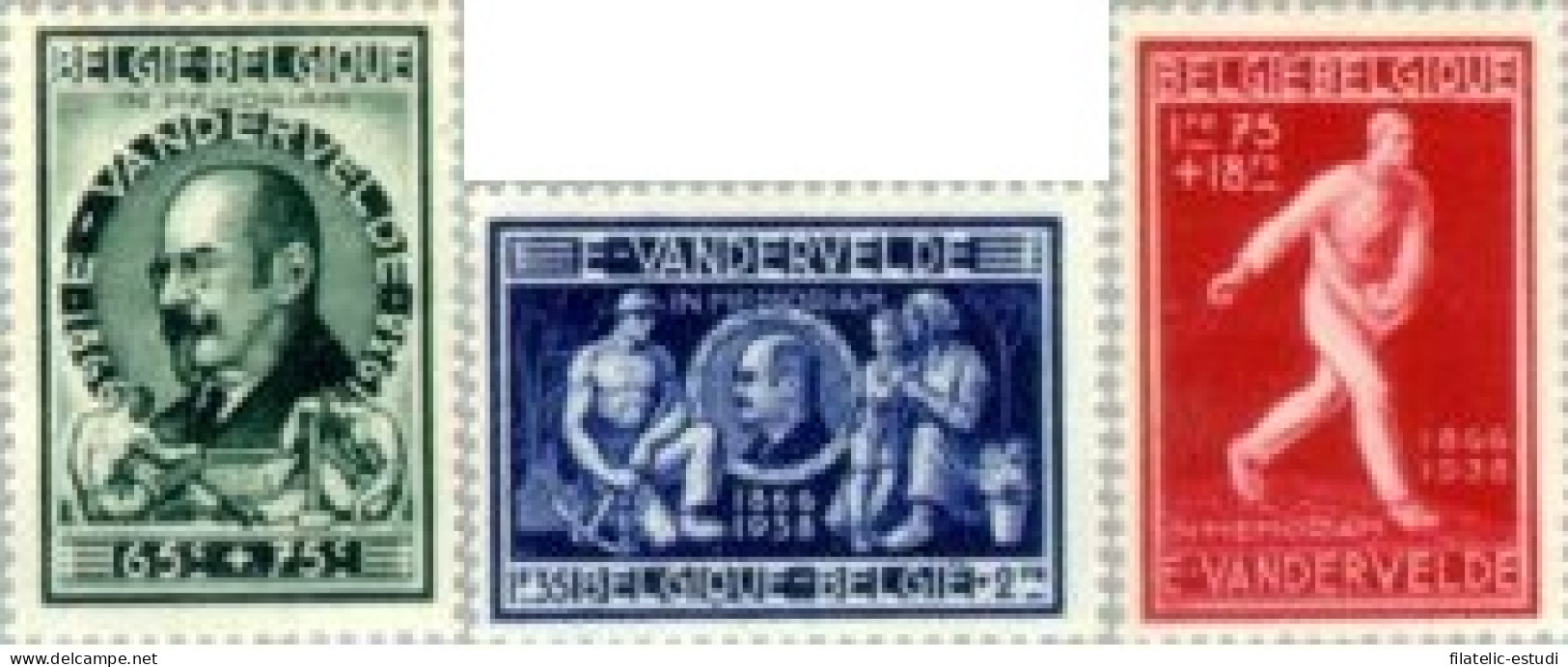 Bélgica - 731/33 - 1946 A La Memoria De Emile Vandevelde Lujo - Other & Unclassified