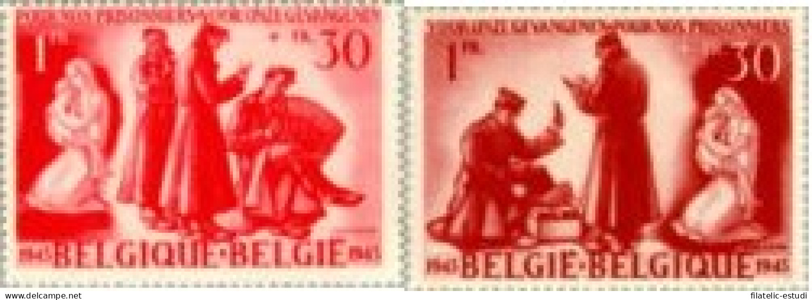 Bélgica - 623/24 - 1943 Por Los Prisioneros De Guerra Lujo - Sonstige & Ohne Zuordnung