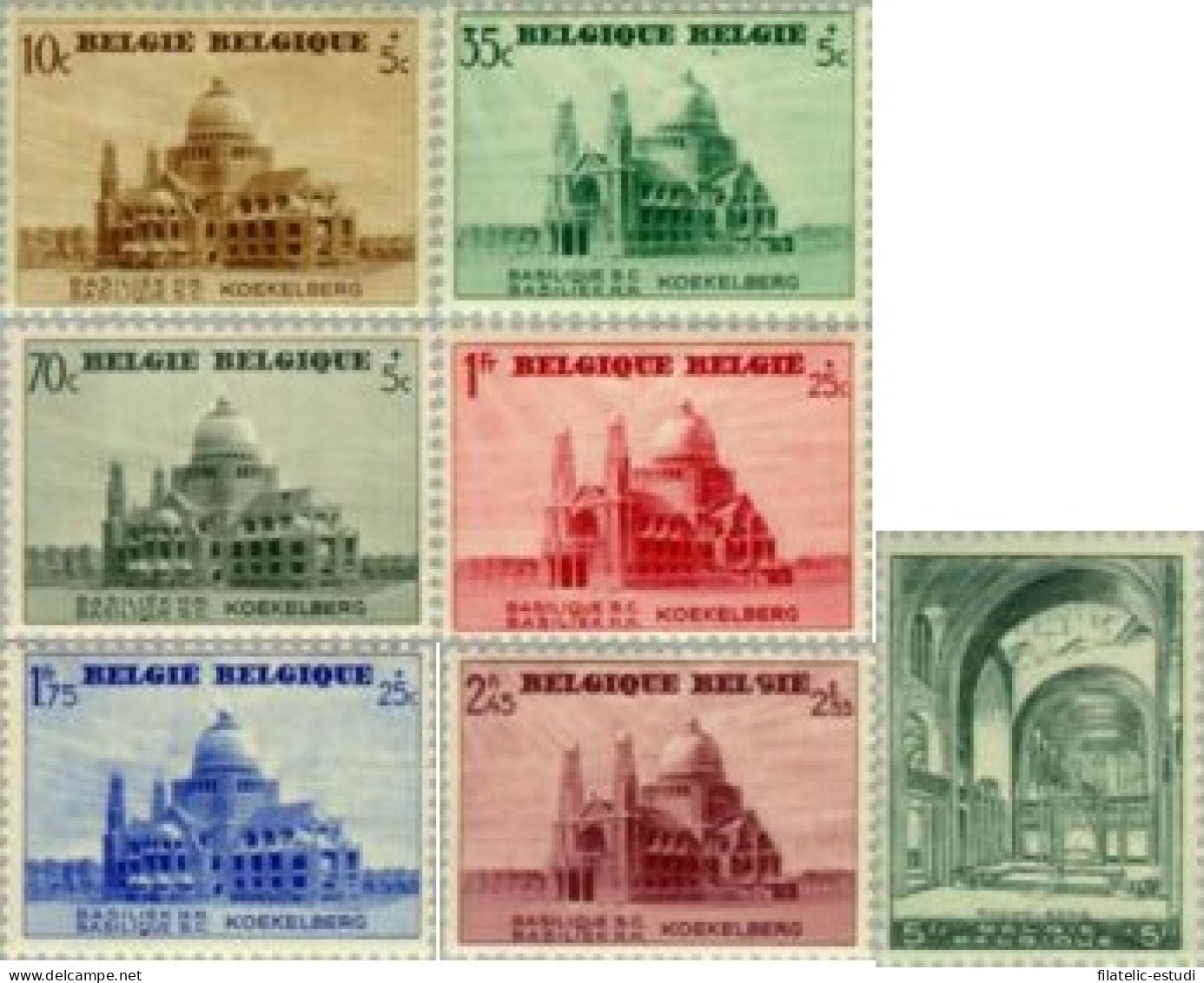 Bélgica - 471/77 - 1938 Para La Basíllica De Koekelberg MH - Otros & Sin Clasificación