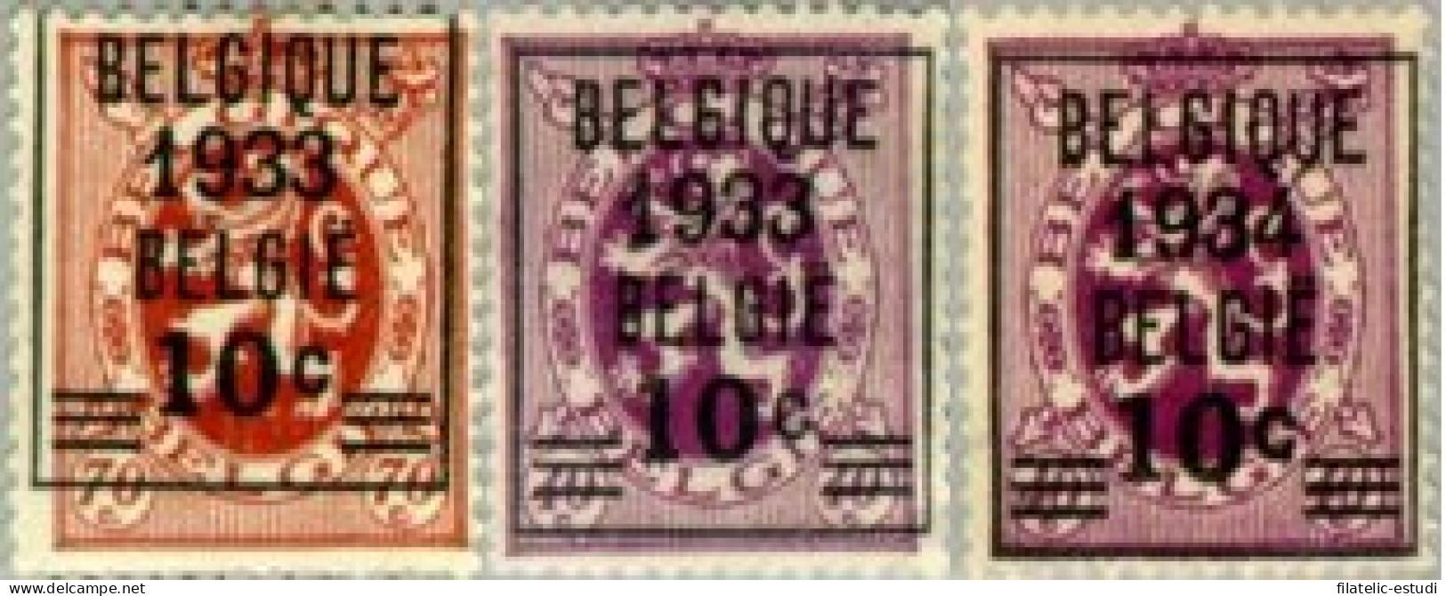 Bélgica - 375/76 - 1933-34 Sellos De 1929-32 Escudos Lujo - Andere & Zonder Classificatie