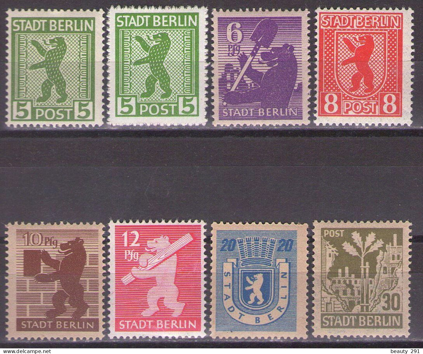 SBZ Berlin & Brandenburg 1945 Mi 1-7  MNH**VF - Berlijn & Brandenburg