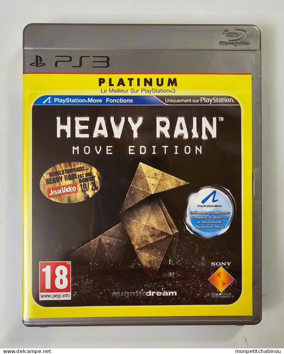 Jeu Vidéo PS3 : HEAVY RAIN (PLATINUM) - PS3