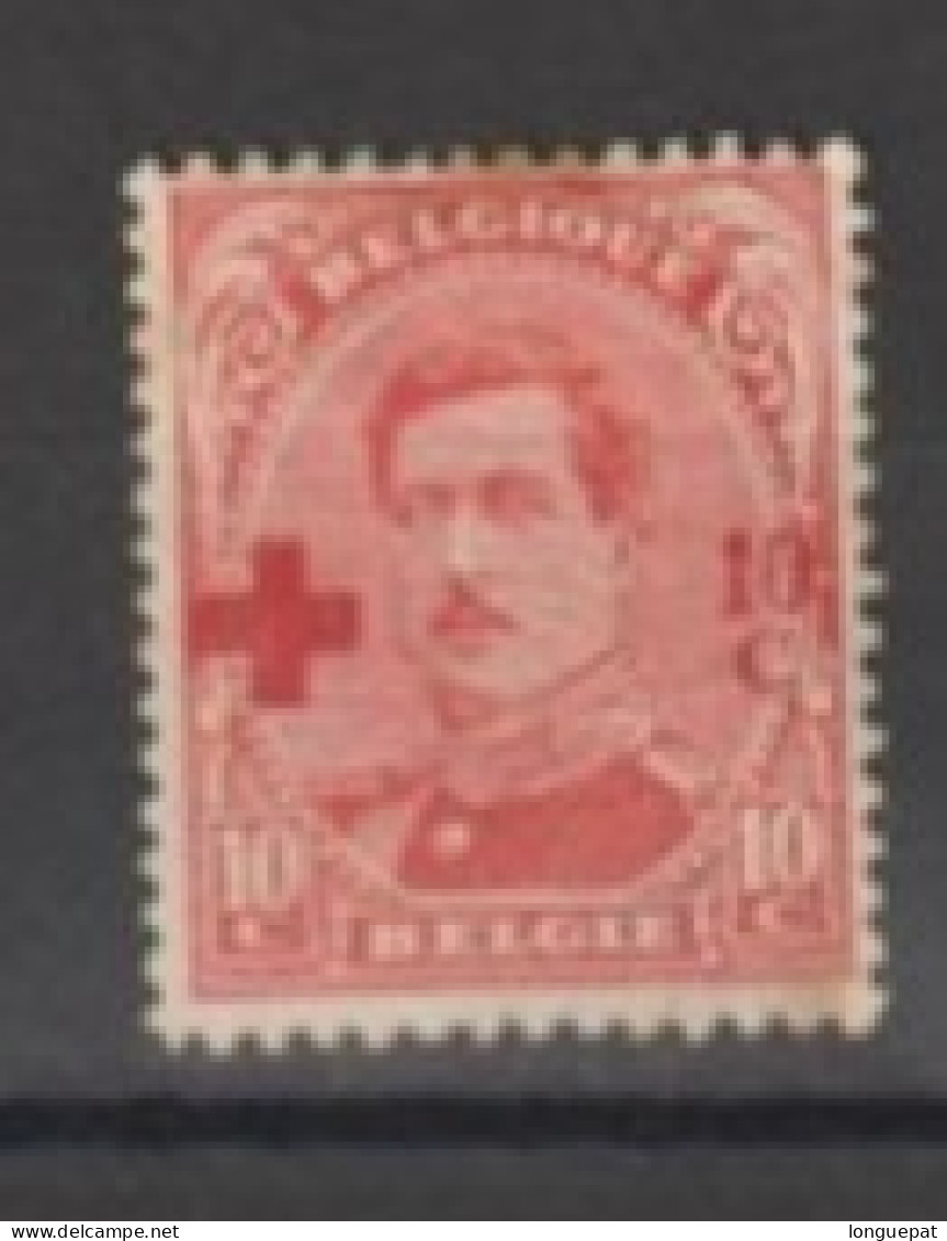 BELGIQUE - ALBERT 1er De 1915 Surchargé Croix-Rouge Et Valeur En Surcharge Rouge - 1918 Croix-Rouge