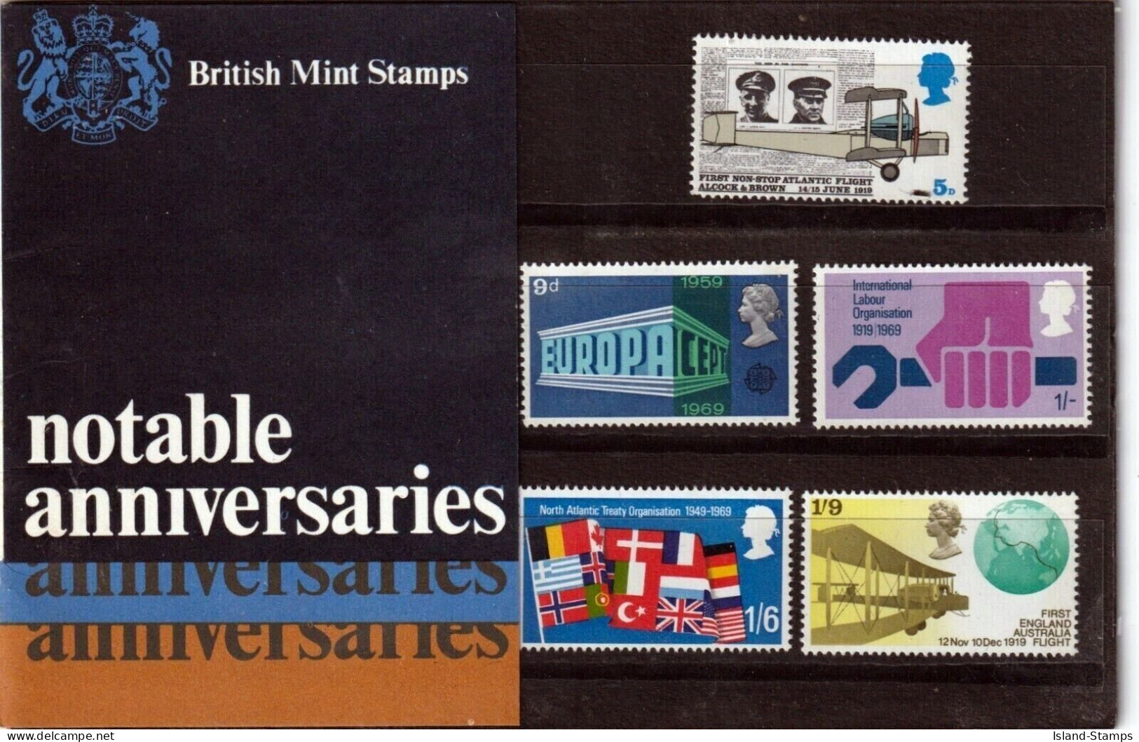 1969 Anniversaries Presentation Pack Number 9 HRD4 - Presentation Packs