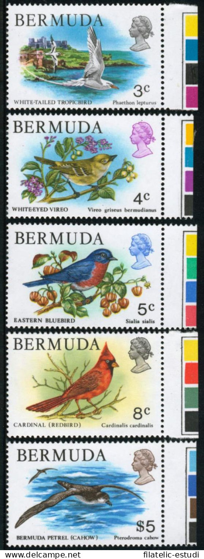FAU4 Bermuda  Nº 353/55 + 367 + 369 Fauna Pájaros  MNH - Bermudes