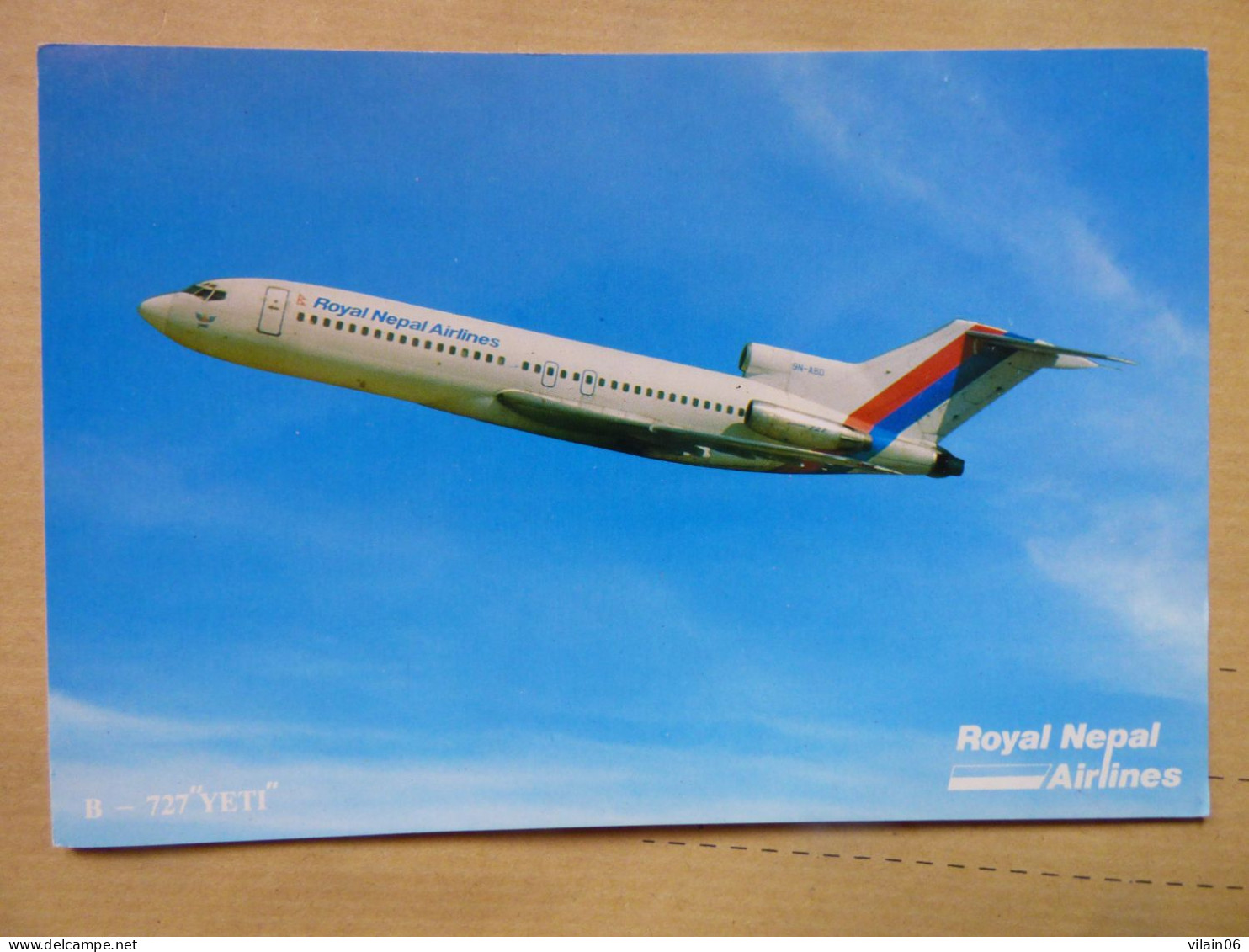 ROYAL NEPAL  B 727-100   AIRLINES ISSUE / CARTE DE COMPAGNIE - 1946-....: Era Moderna
