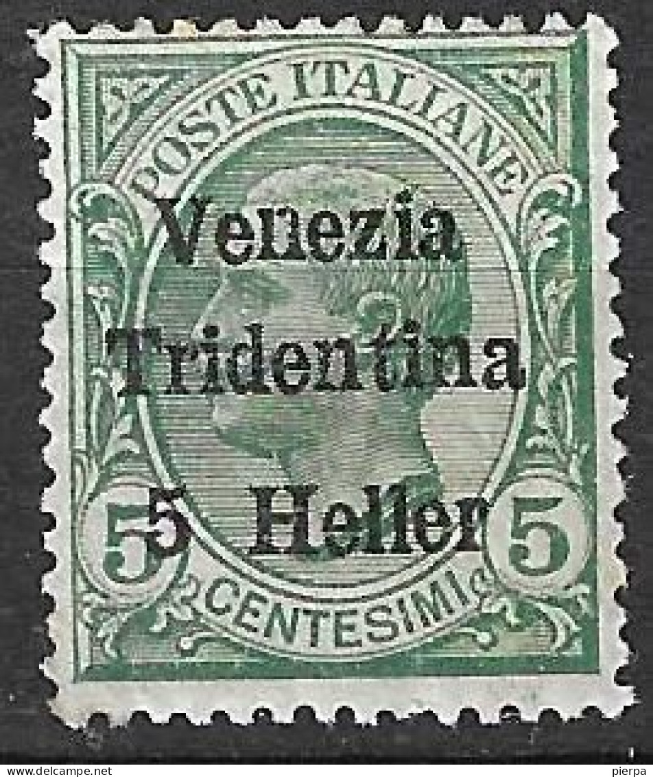 ITALIA VENEZIA TRIDENTINA - 5 HELLER - MH*  (YVERT 28 - MICHEL 27 - SS 28) - Trentin