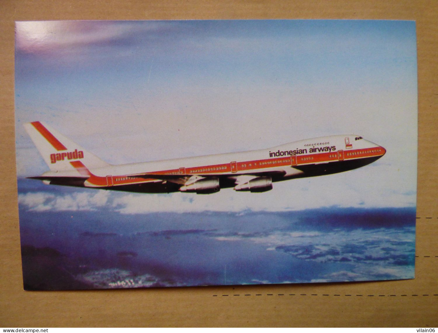 GARUDA  B 747      AIRLINES ISSUE / CARTE DE COMPAGNIE - 1946-....: Era Moderna