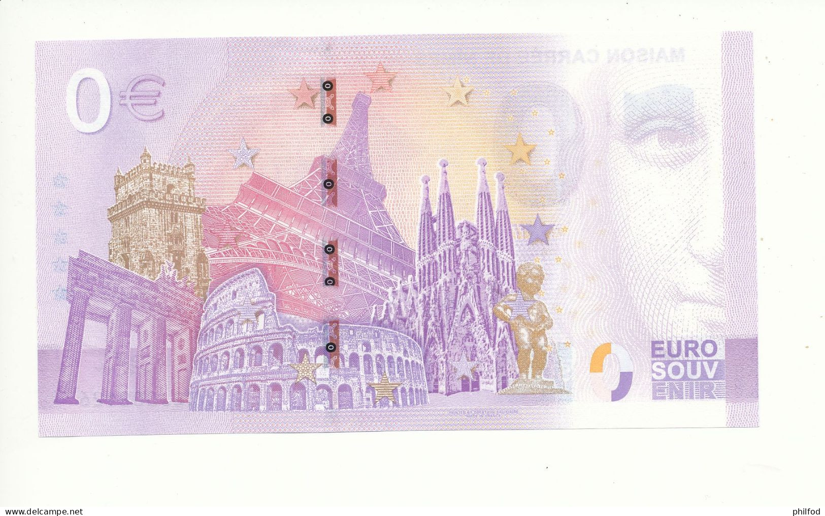 Billet Touristique  0 Euro  - MAISON CARRÉE DE NÎMES -  2023-2 -  UEEJ -  N° 8126 - Altri & Non Classificati