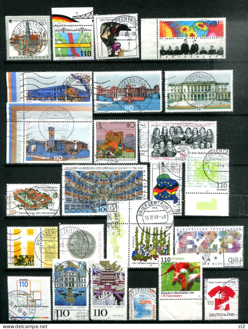 REPUBLIQUE FEDERALE ALLEMANDE - Lot De 27 Timbres De L'année 1998 - Collections Annuelles